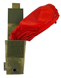 Подсумок Strike с красной лентой, A-TACS Camo