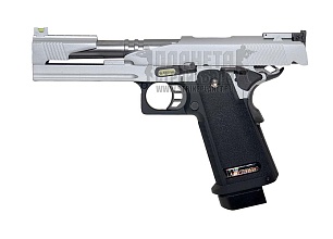 WE Пистолет Colt Hi Capa 5.1 Silver Dragon version A, CO2