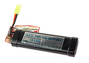 детальное фото для раздела Аккумулятор Cybergun NiMH 9.6В, 1100мАч, Large (Б/У) интернет-магазин "Планета страйкбола»