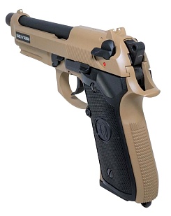 KJW Пистолет Beretta M9A1, greengas, tan, резьба глушителя