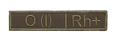 детальное фото Нашивка Strike Группа крови O (I) Rh+, олива интернет-магазин "Планета страйкбола"