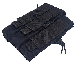 Подсумок Strike для 3 магазинов пистолета-пулемета ПП, черный кордура