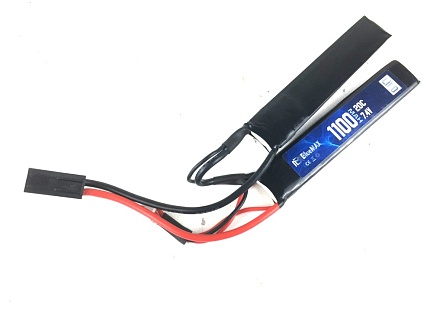 детальное фото для раздела Аккумулятор BlueMax Li-Po 7.4В, 1100мАч, 2 лепестка (Б/У) интернет-магазин "Планета страйкбола»