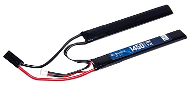 детальное фото для раздела Аккумулятор BlueMax LiPo 7.4В, 1450мАч, 30С, 2 лепестка интернет-магазин "Планета страйкбола»