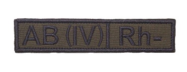 детальное фото Нашивка Strike Группа крови AB (IV) Rh-, черный олива интернет-магазин "Планета страйкбола"