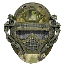 детальное фото Шлем-маска Kingrin FAST PJ High A-TACS FG Camo (hl-20-pj-fg) интернет-магазин "Планета страйкбола"