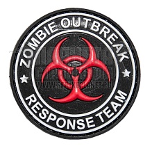 детальное фото Нашивка Zlo "Zombie outbreak team" красный интернет-магазин "Планета страйкбола"