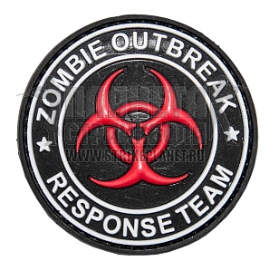 детальное фото Нашивка Zlo "Zombie outbreak team" красный интернет-магазин "Планета страйкбола"