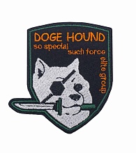 детальное фото Нашивка Strike "Doge Hound" белая интернет-магазин "Планета страйкбола"
