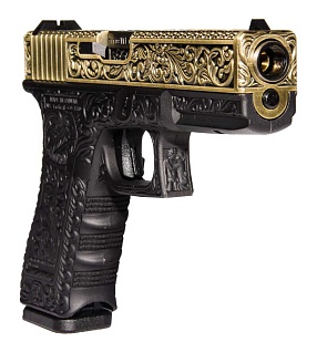 WE Пистолет Glock 18C gen.3, гравировка, greengas (we-g002box-br)