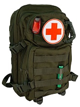 Нашивка Strike "Медик / Санитар. Красный крест" 90 мм, белый