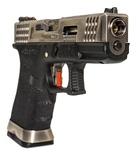 Пистолет WE Glock 19 G-Force серебряный, greengas (we-g003wet-7)