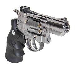Gletcher Револьвер SW R25 Silver, пневматический, серебристый