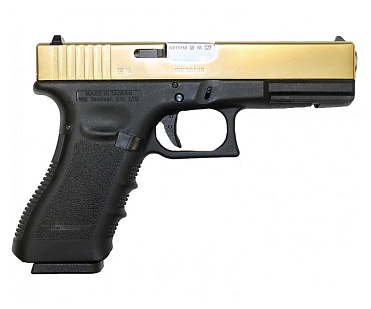 WE Пистолет Glock 17 gen.3, greengas, Titanium Version (we-g001a-tg)