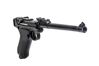 WE Пистолет Luger P-08 8", черный (gp403)
