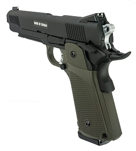 Пистолет KJW Colt, олива, greengas (kp-05-od)