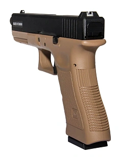 KJW Пистолет Glock 17, CO2, резьба под глушитель, tan (kp-17-tbc.co2-tan)