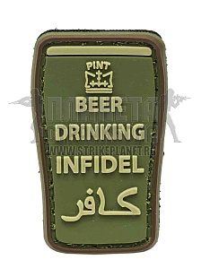 детальное фото Нашивка Zlo "Infidel beer drinking" олива интернет-магазин "Планета страйкбола"