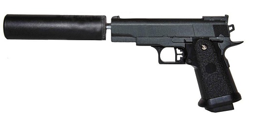 фото детально galaxy пистолет colt 1911 pd mini с глушителем, спринг (g10a) интернет-магазин "Планета страйкбола"