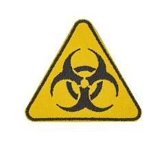 детальное фото Нашивка Strike "Biohazard / Биологическая опасность (угроза)" 60 мм, треугольник, желтый интернет-магазин "Планета страйкбола"