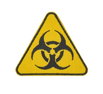 детальное фото Нашивка Strike "Biohazard / Биологическая опасность (угроза)" 60 мм, треугольник, желтый интернет-магазин "Планета страйкбола"