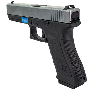 WE Пистолет Glock 17 gen.3, greengas, хром (WE-G001A-SV)