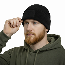 детальное фото Шапка Strike р-р 56 флис с велкро, черный интернет-магазин "Планета страйкбола"