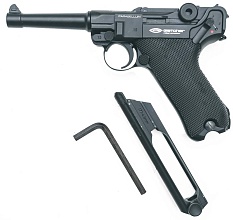 Пистолет пневматический Gletcher Parabellum P08 4.5мм