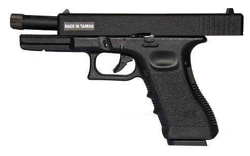 KJW Пистолет Glock 17, CO2, резьба под глушитель (kp-17-tbc.co2-bk)