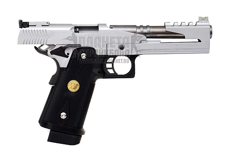 WE Пистолет Colt Hi Capa 5.1 Silver Dragon ver. B, CO2 (CP218)