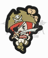 детальное фото Нашивка Zlo "Pirate Girl PVC" олива интернет-магазин "Планета страйкбола"