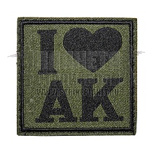 детальное фото Нашивка Zlo "I Love AK" интернет-магазин "Планета страйкбола"