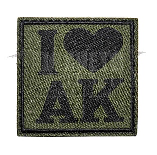 детальное фото Нашивка Zlo "I Love AK" интернет-магазин "Планета страйкбола"