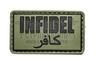 детальное фото Нашивка Zlo "Infidel" пвх олива интернет-магазин "Планета страйкбола"