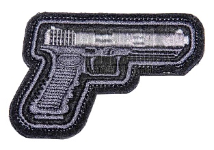 детальное фото Нашивка Zlo "Glock" серый интернет-магазин "Планета страйкбола"