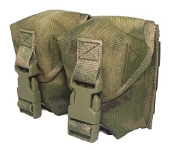 детальное фото Подсумок Strike под гранату бесшумный двойной, A-TACS Camo кордура интернет-магазин "Планета страйкбола"