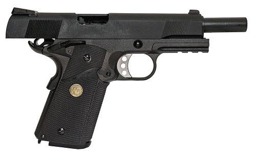 Пистолет WE Colt M1911 MEU Rail, greengas (we-e008b-bk)