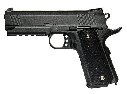 Galaxy Пистолет Colt 1911 4.3 с глушителем, спринг (g25a)