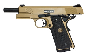 Пистолет KJW Colt M1911 MEU, tan, CO2 (kp-07.co2-tan)