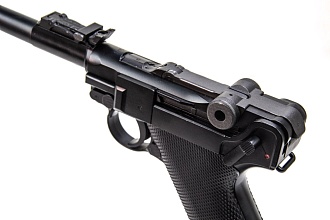 WE Пистолет Luger P-08 8", черный (gp403)