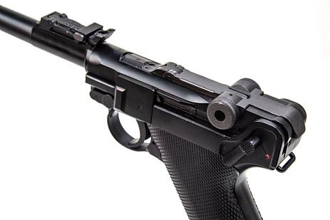 WE Пистолет Luger P-08 8", черный (gp403)