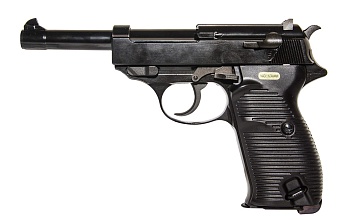 фото детально we пистолет walther p38, greengas (we-p010lbox-bk) интернет-магазин "Планета страйкбола"