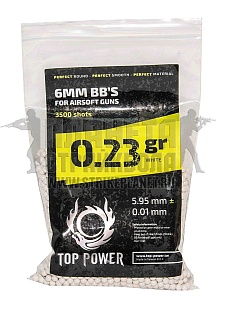 детальное фото для раздела Шары Top Power 0.23г. 3500шт. (c523) интернет-магазин "Планета страйкбола»