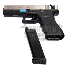 Пистолет WE Glock 18C gen.3 greengas хром (we-g002a-sv)