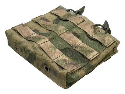Подсумок Strike под 2 магазина АК / AR без клапана, A-TACS Camo кордура