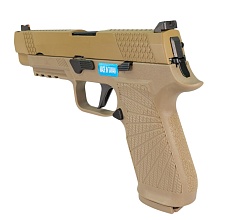 WE Пистолет Sig Sauer F17V2, greengas, tan (we-f007-tan)