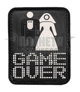 детальное фото Нашивка Zlo "Game over" пвх черный интернет-магазин "Планета страйкбола"