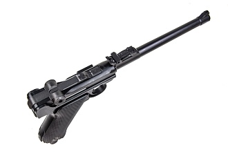 WE Пистолет Luger P-08 8", черный (gp403)