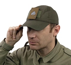 Нашивка Strike "Пиковый Туз", 80х50 мм, полевой, койот, лазерная резка