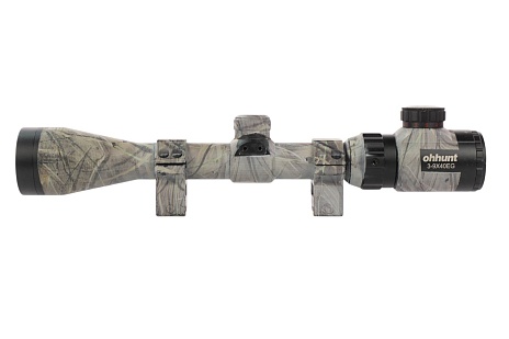 Оптический прицел Ohhunt 3-9x40, камуфляж, кольца (Б/У)